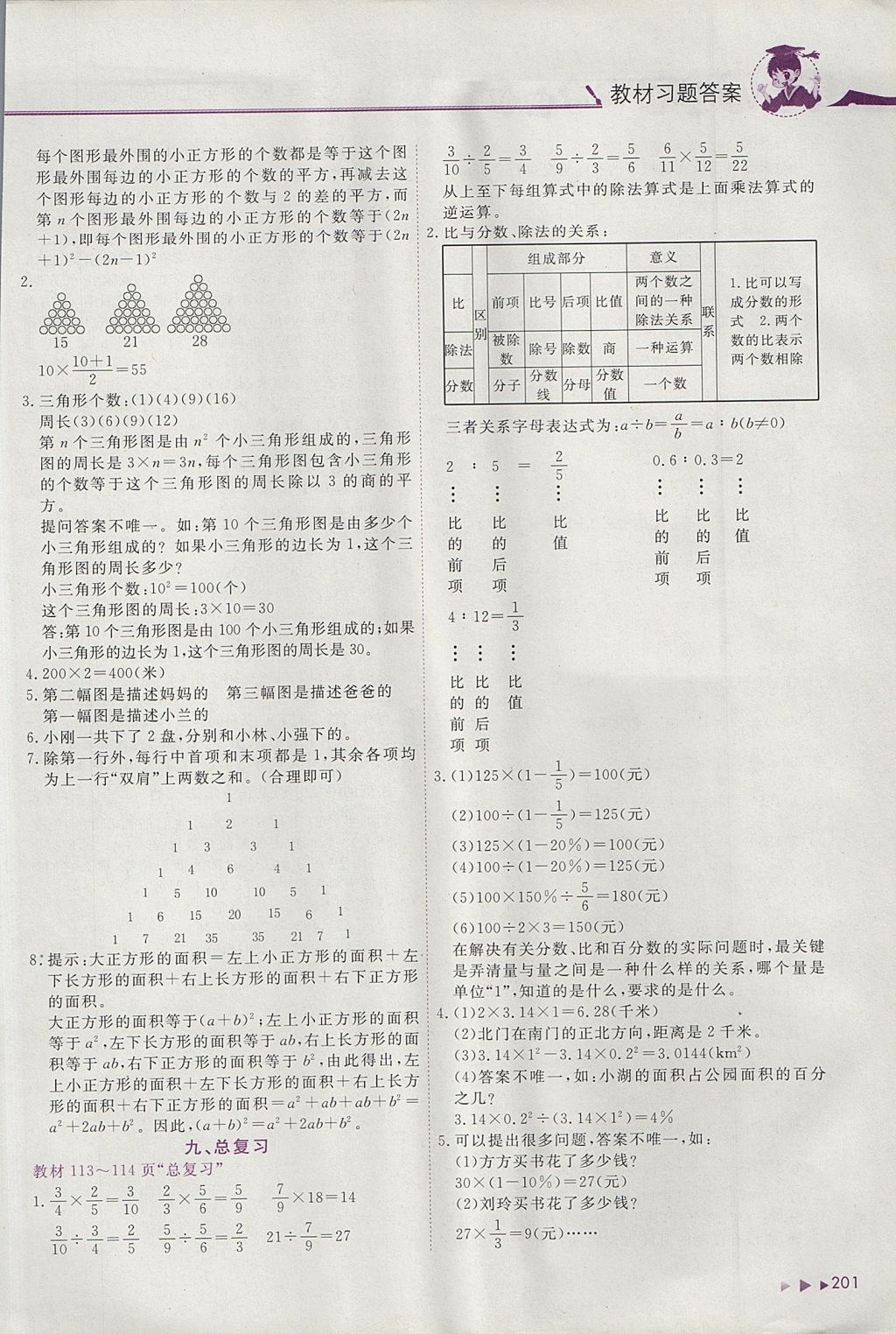 2017年黃岡小狀元數(shù)學詳解六年級數(shù)學上冊人教版廣東專版 參考答案