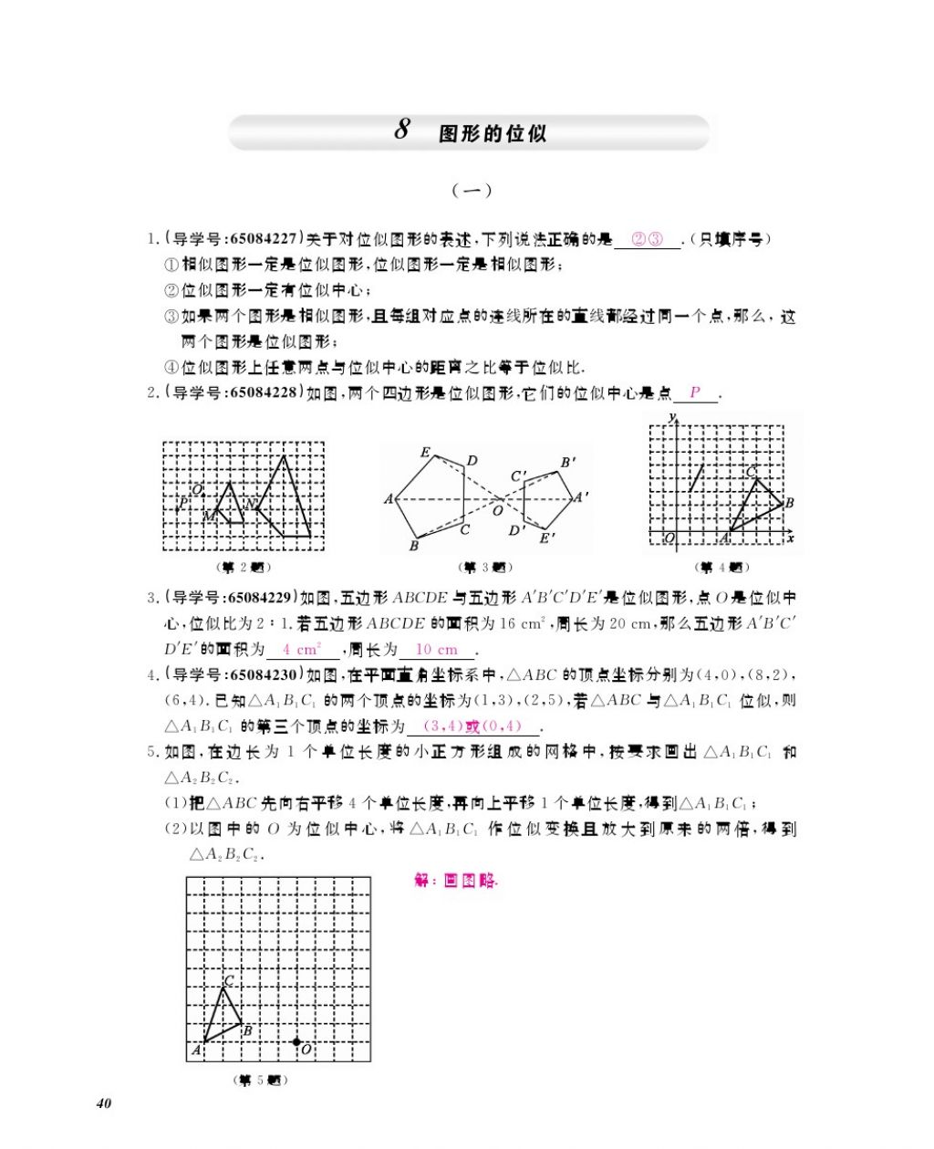 2017年數(shù)學作業(yè)本九年級全一冊北師大版 參考答案