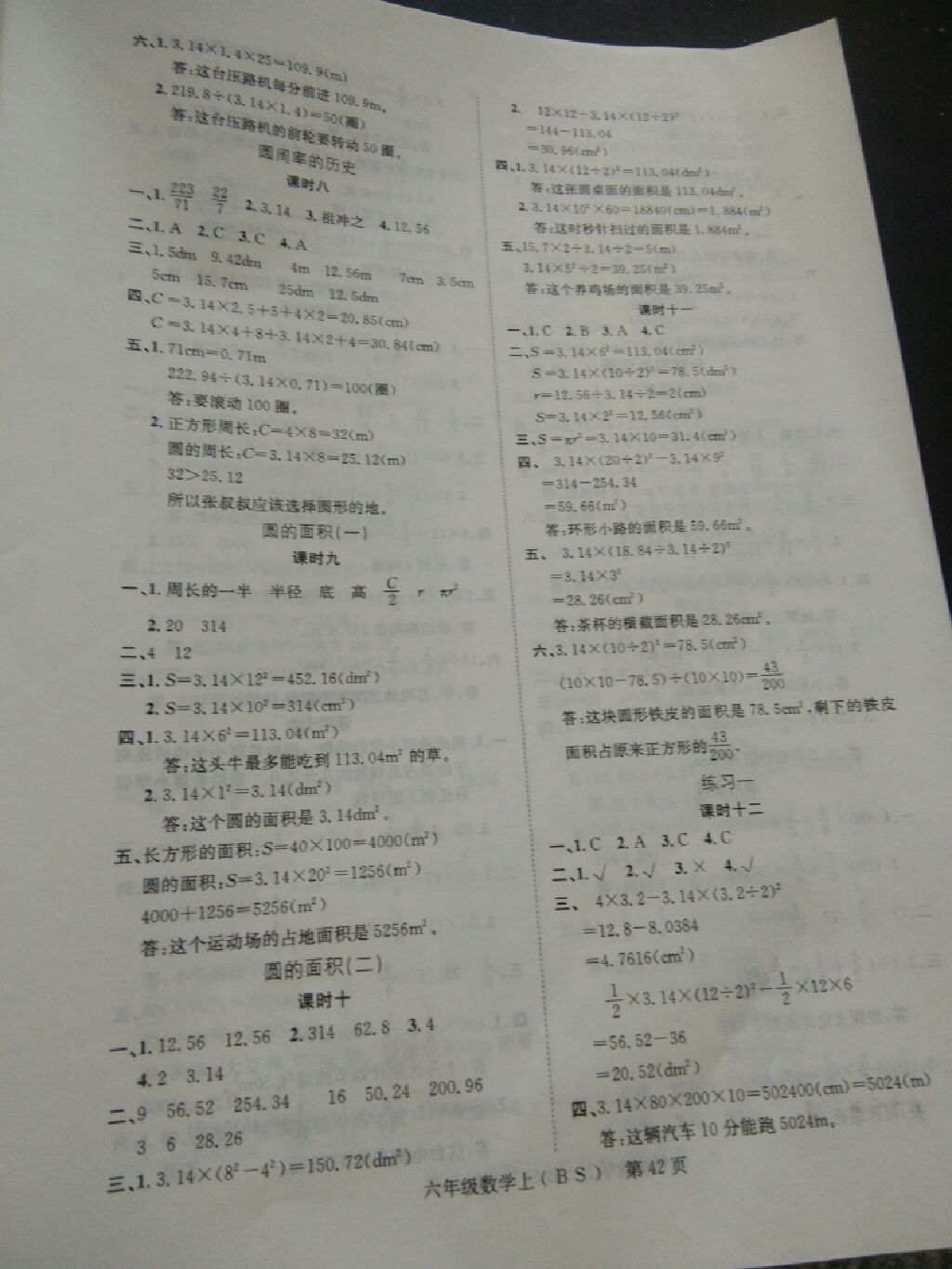 2017年國華圖書學(xué)業(yè)測評六年級數(shù)學(xué)上冊蘇教版 參考答案第15頁