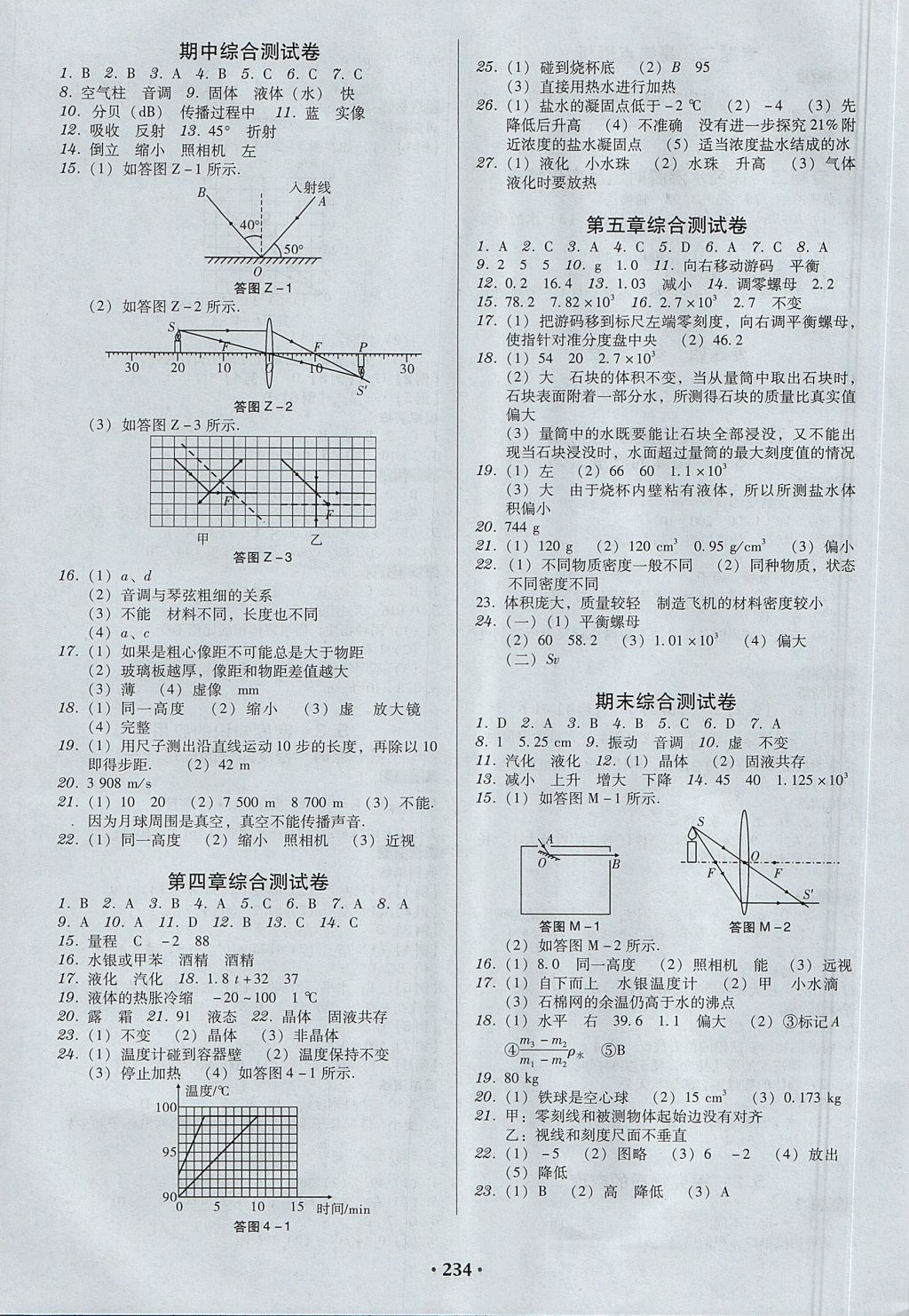 2017年百年學典廣東學導練八年級物理上冊粵滬版 參考答案