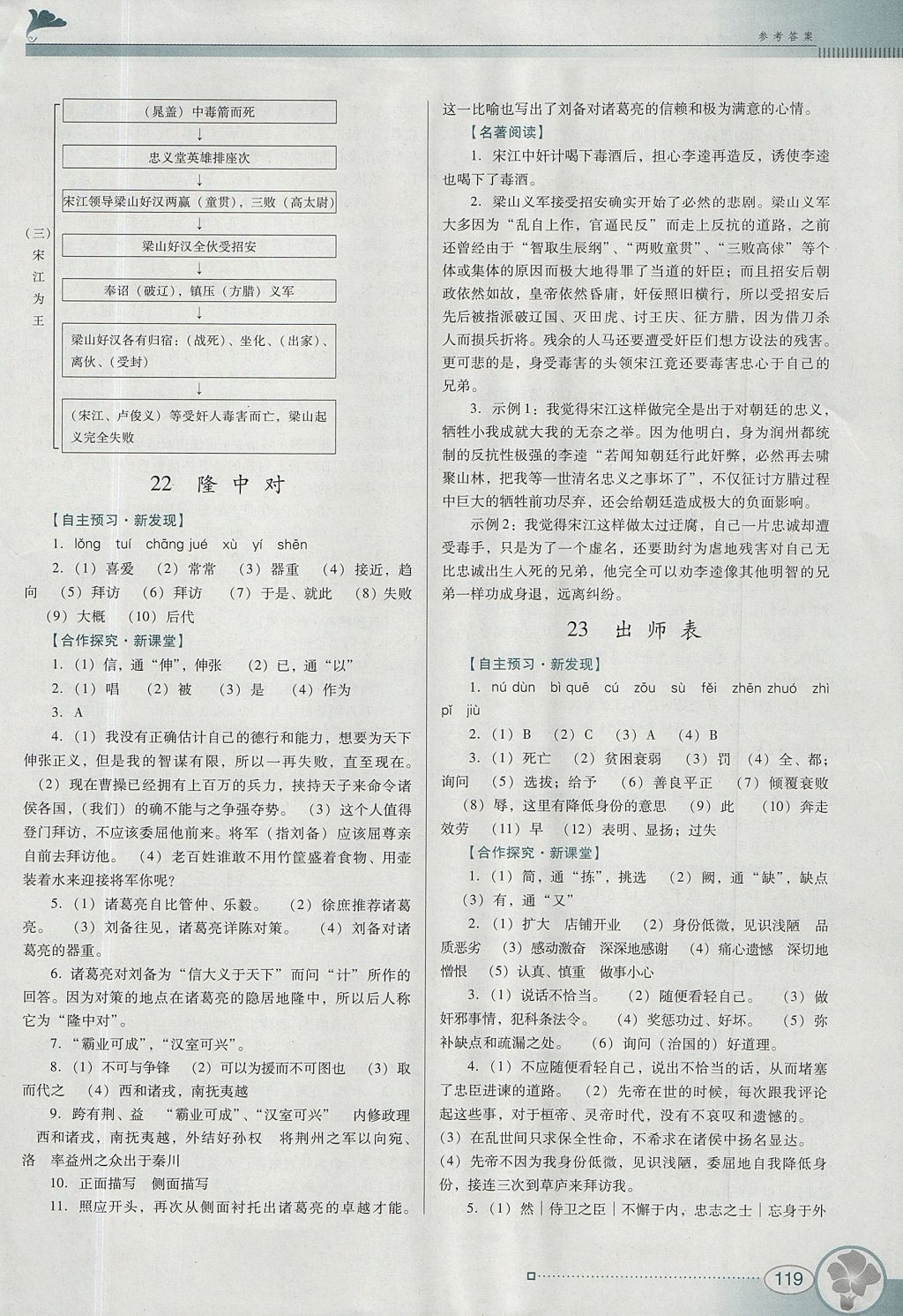 2017年南方新课堂金牌学案九年级语文上册人教版 参考答案