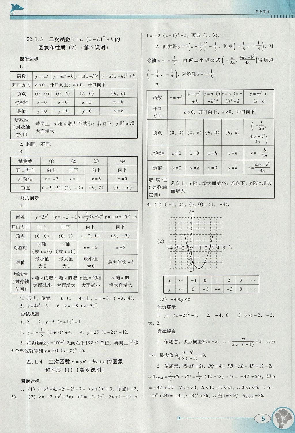 2017年南方新课堂金牌学案九年级数学上册人教版 参考答案