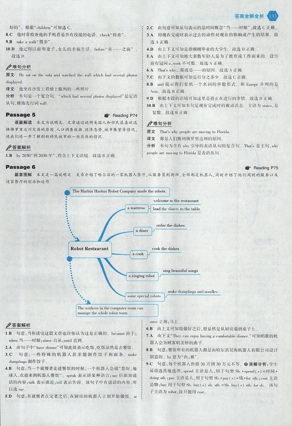 2017年53English英语完形填空八年级全一册 参考答案