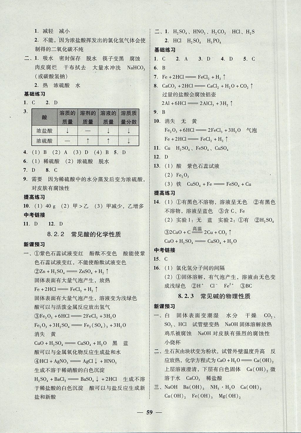 2017年南粵學(xué)典學(xué)考精練九年級(jí)化學(xué)全一冊(cè)粵科版 參考答案