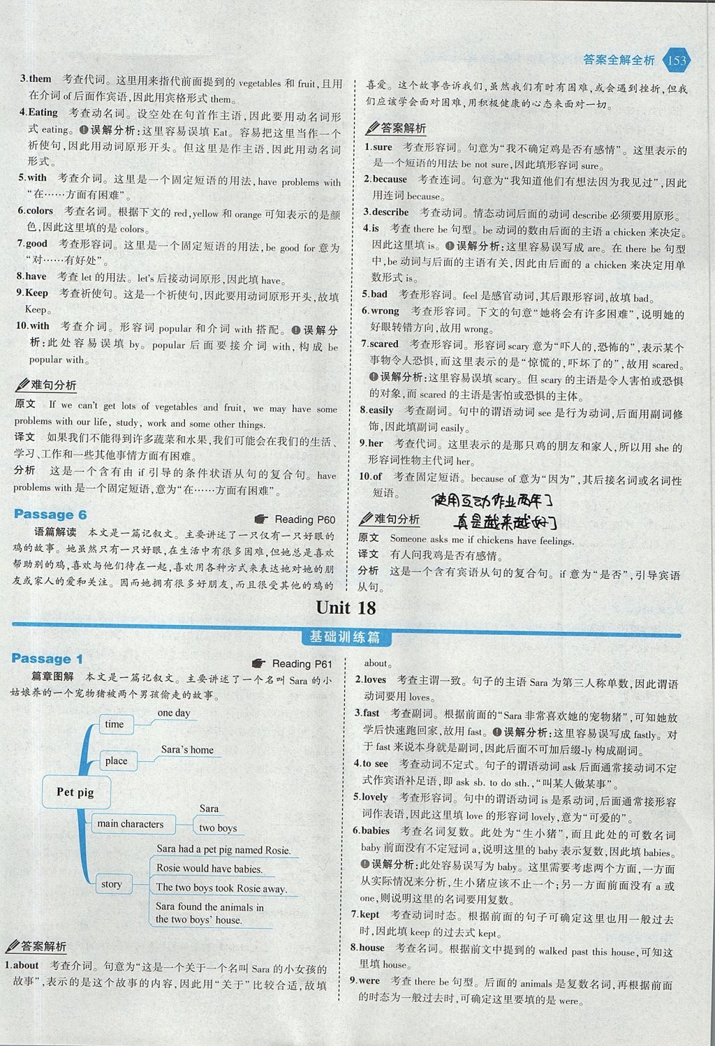 2017年53English七年級(jí)英語語法填空150加50篇 答案速查