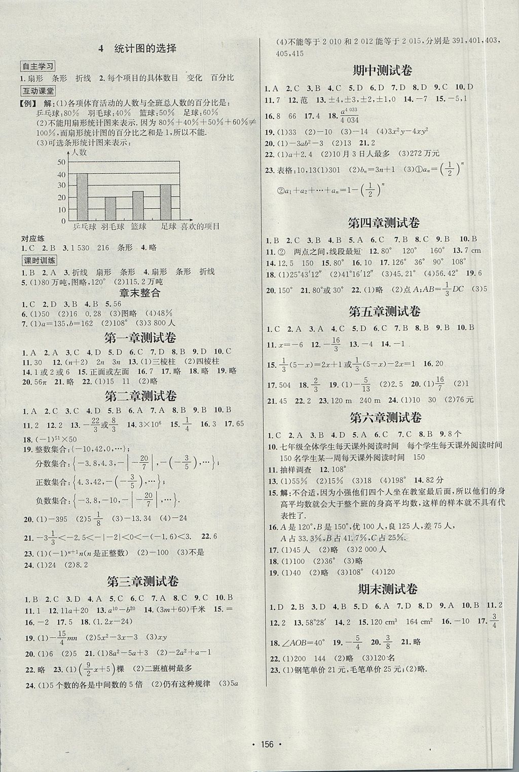 2017年優(yōu)學名師名題七年級數(shù)學上冊北師大版 參考答案