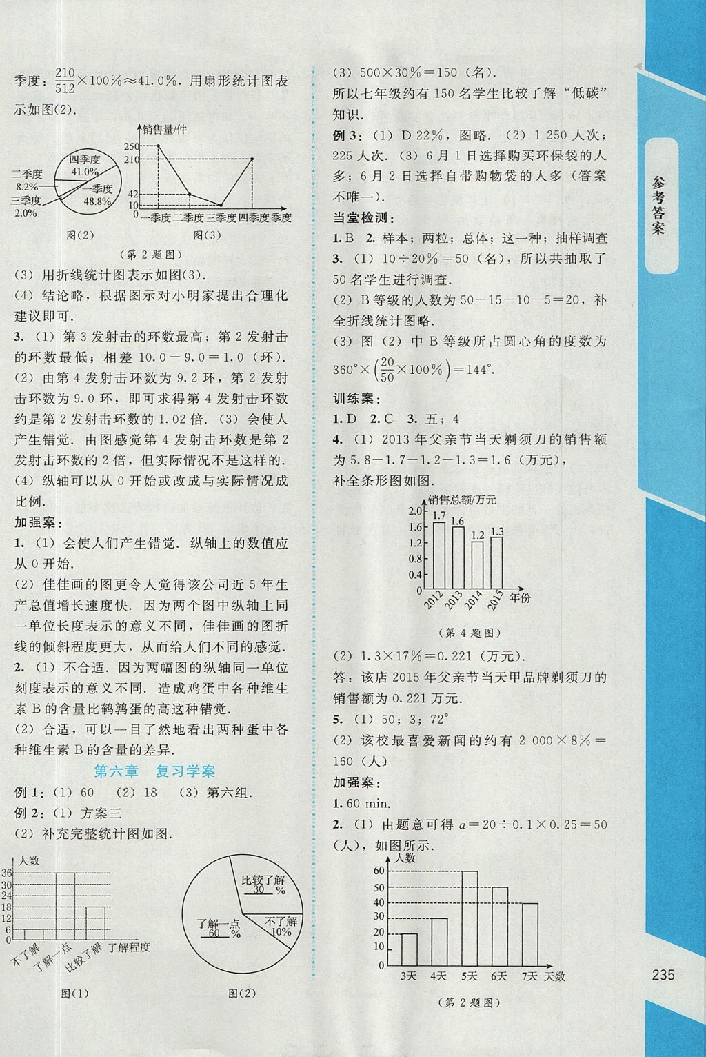 2017年課堂精練七年級數(shù)學(xué)上冊北師大版大慶專版 參考答案