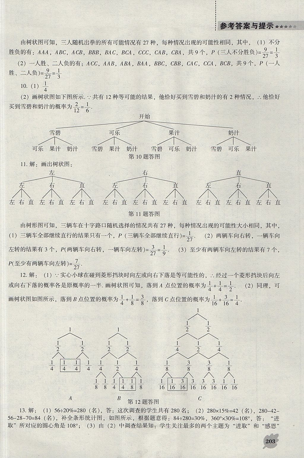 2017年新課程數(shù)學能力培養(yǎng)九年級上冊人教版 參考答案