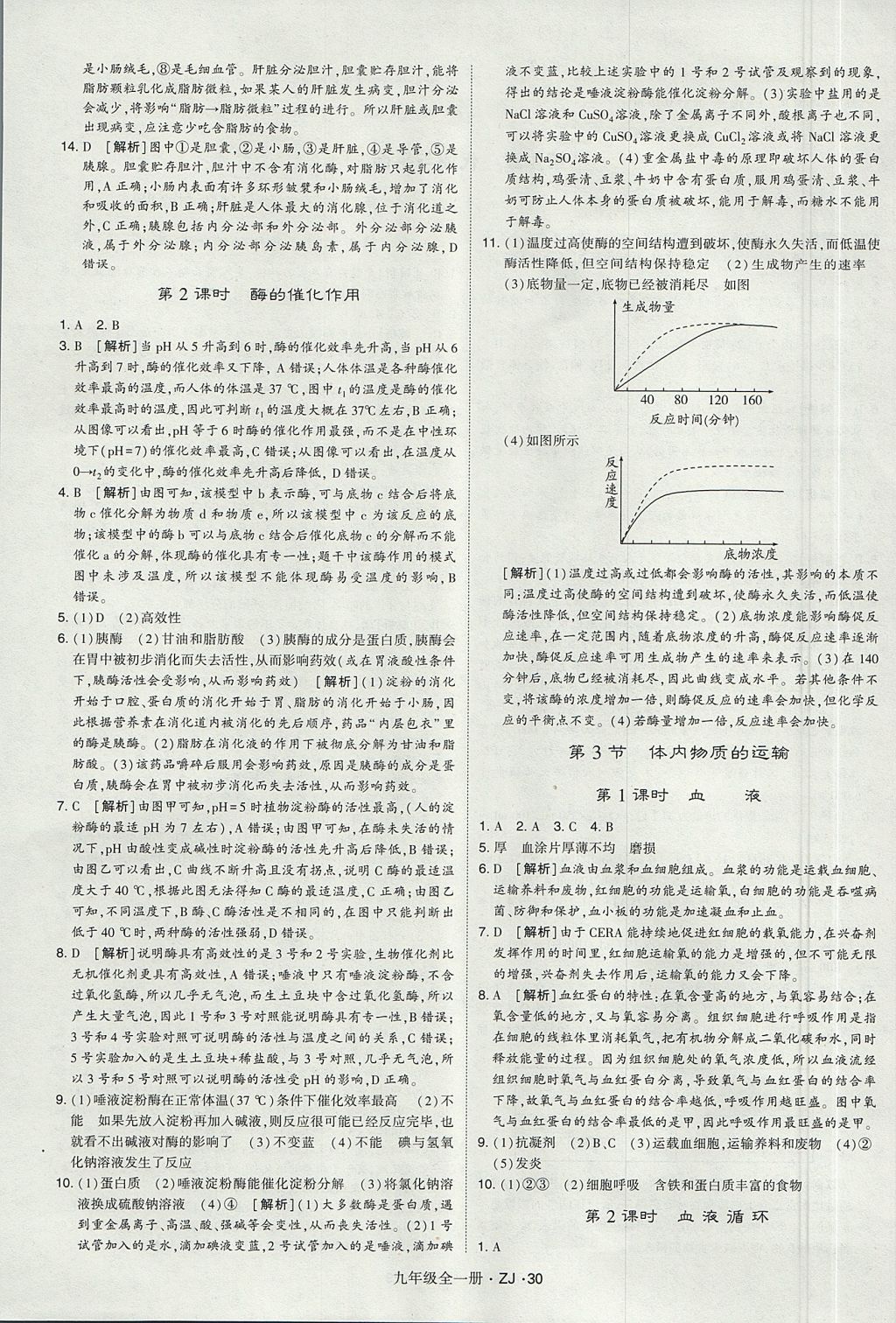 2017年經(jīng)綸學(xué)典學(xué)霸九年級(jí)科學(xué)全一冊(cè)浙教版 參考答案