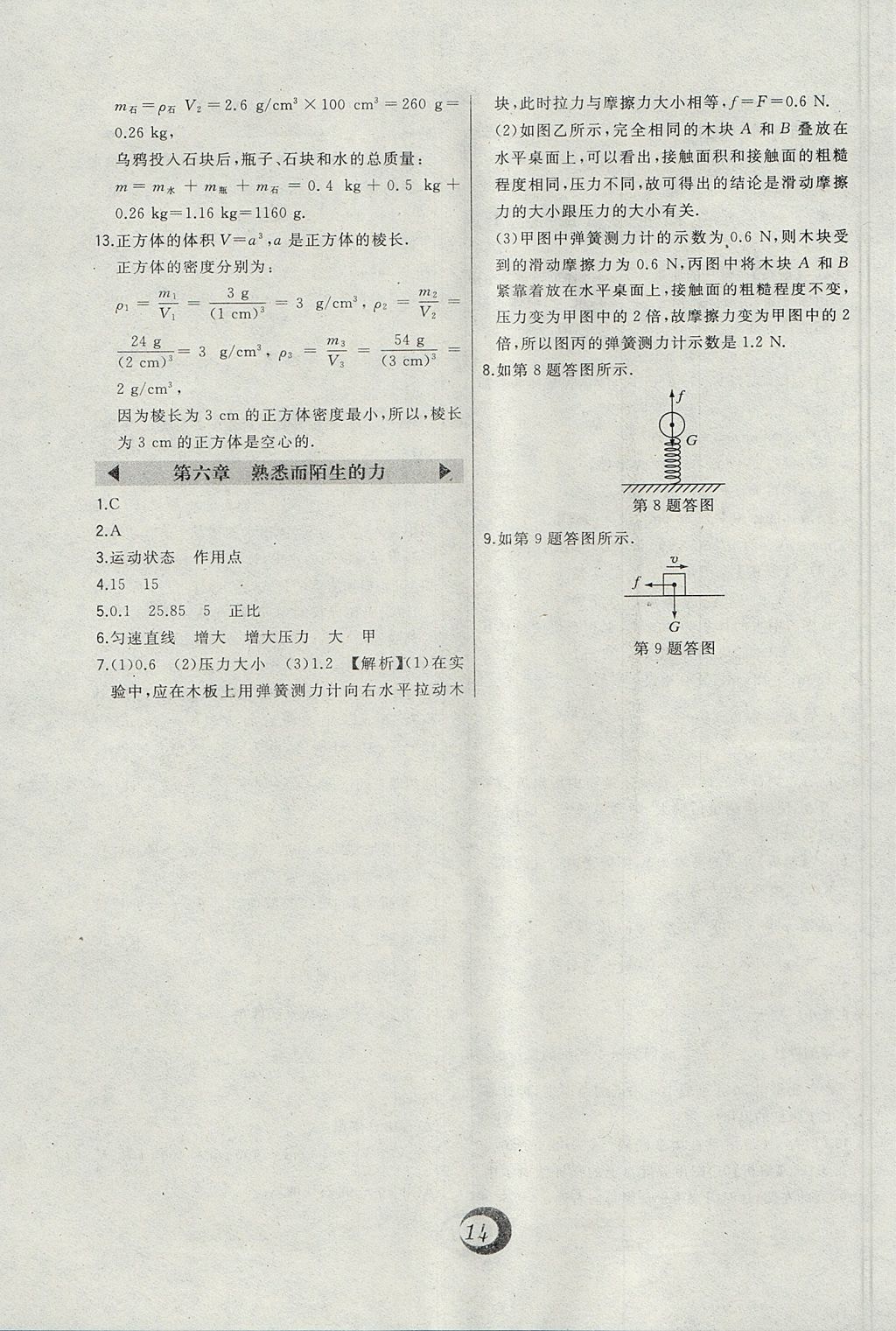 2017年北大綠卡八年級(jí)物理上冊(cè)滬科版 參考答案