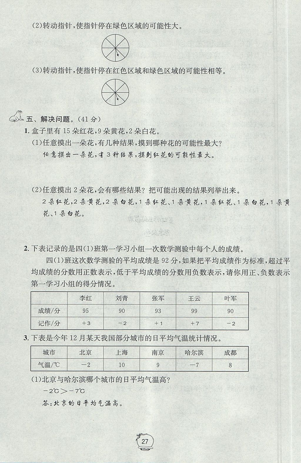 2017年名校秘題課時達標練與測四年級數(shù)學上冊北師大版 達標檢測卷