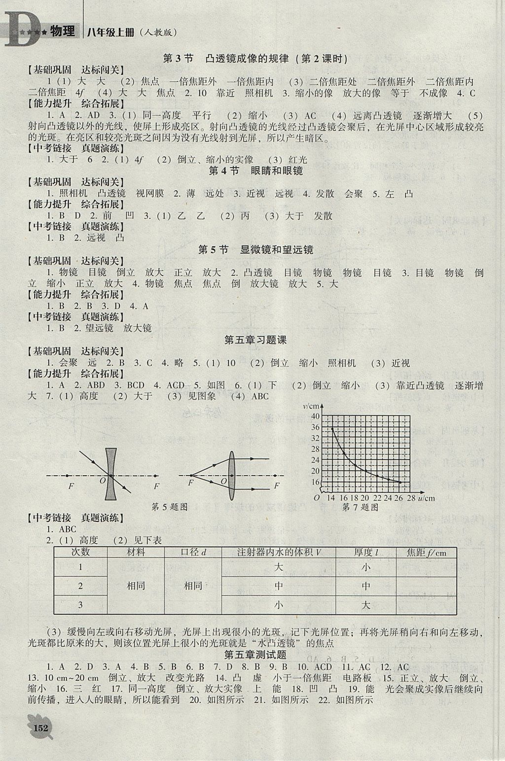 2017年新课程物理能力培养八年级上册人教版D版 参考答案