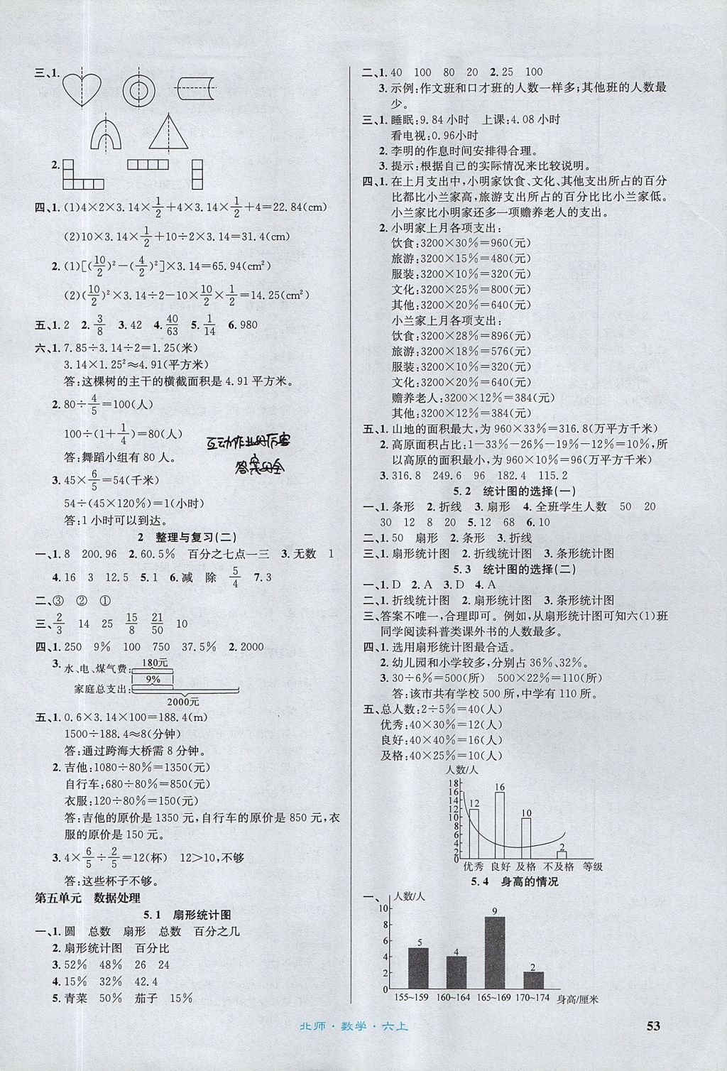 2017年課內(nèi)課外六年級(jí)數(shù)學(xué)上冊(cè)北師大版 達(dá)標(biāo)測(cè)評(píng)卷