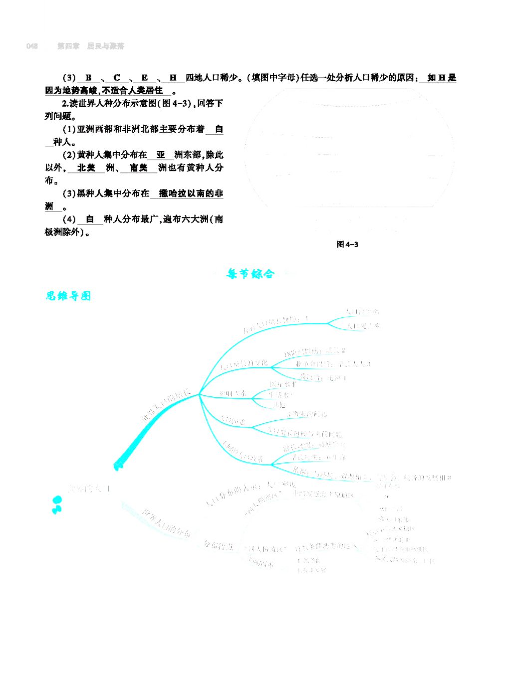 2017年基礎(chǔ)訓(xùn)練七年級地理上冊人教版大象出版社 第四章