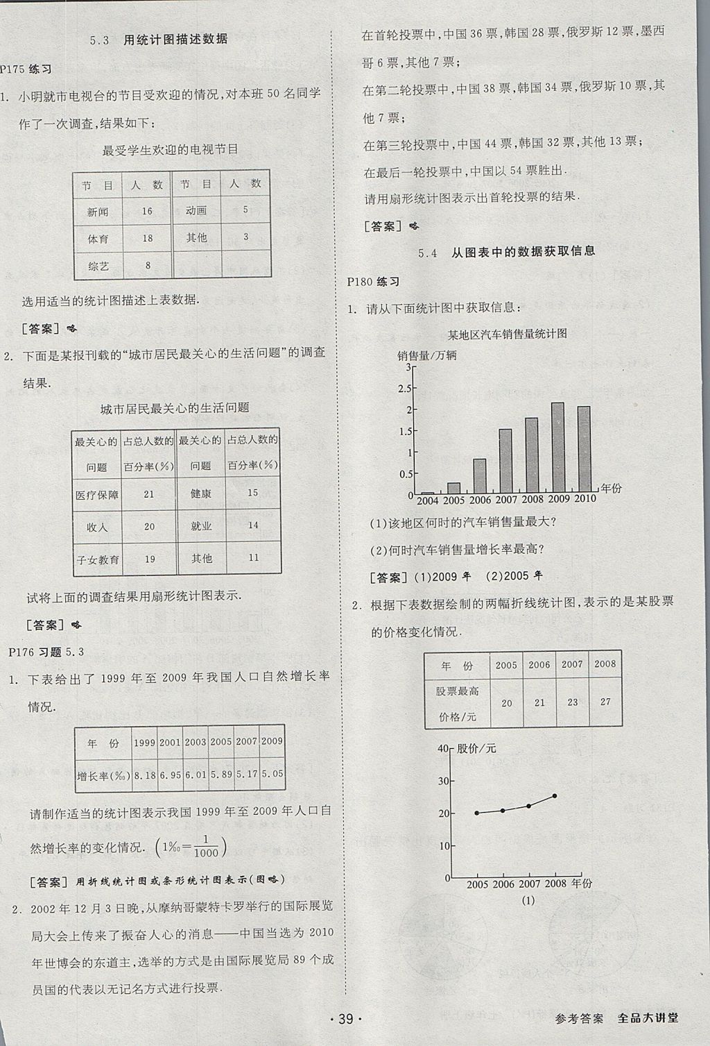 2017年全品大講堂初中數(shù)學(xué)七年級上冊滬科版 教材答案