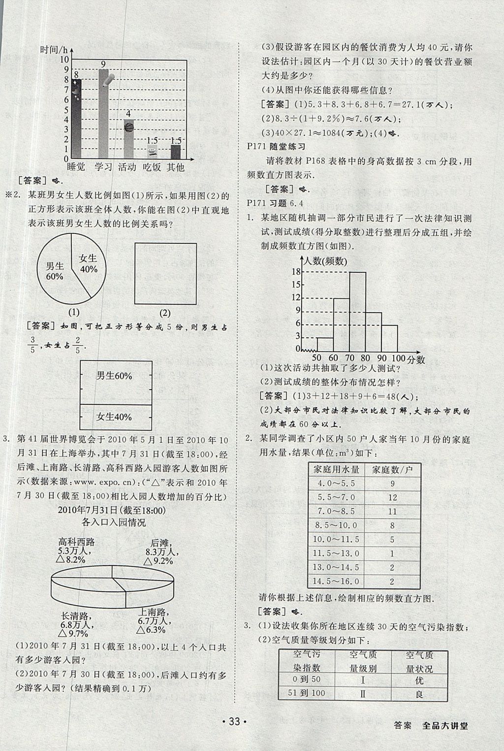 2017年全品大講堂七年級(jí)數(shù)學(xué)上冊(cè)北師大版 教材答案