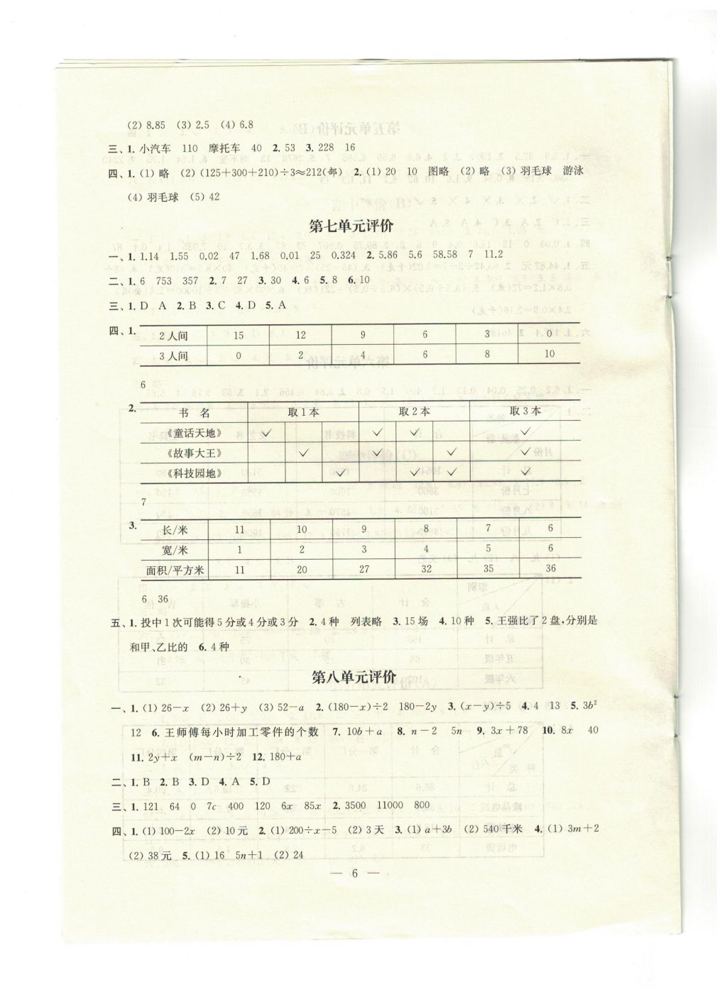 2017年多維互動(dòng)提優(yōu)課堂五年級(jí)數(shù)學(xué)上冊(cè)蘇教版 參考答案