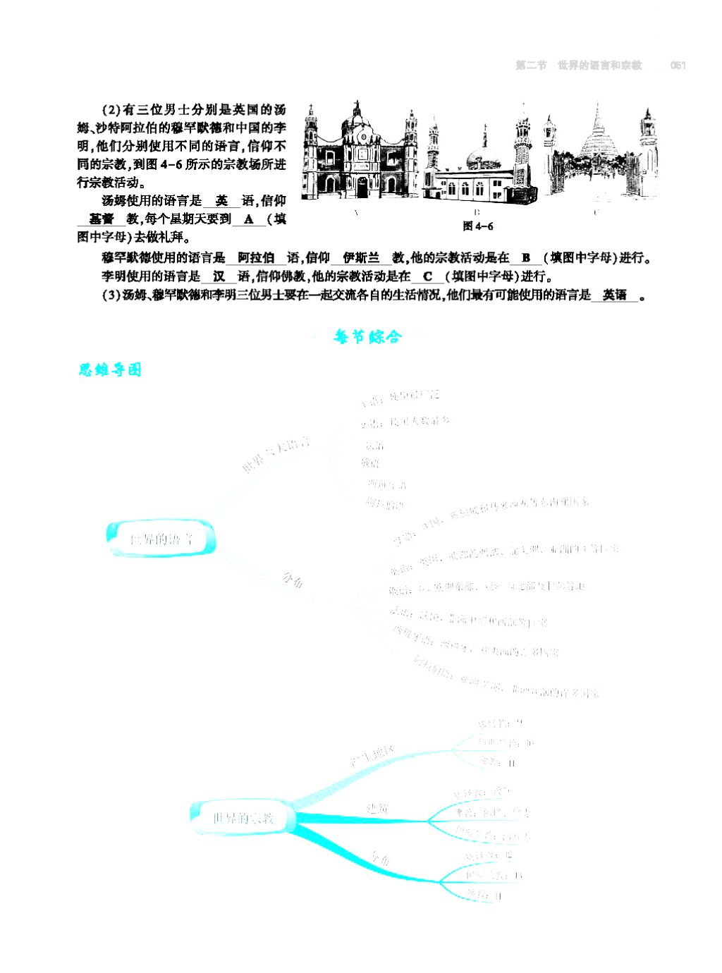 2017年基礎(chǔ)訓(xùn)練七年級(jí)地理上冊(cè)人教版大象出版社 第四章