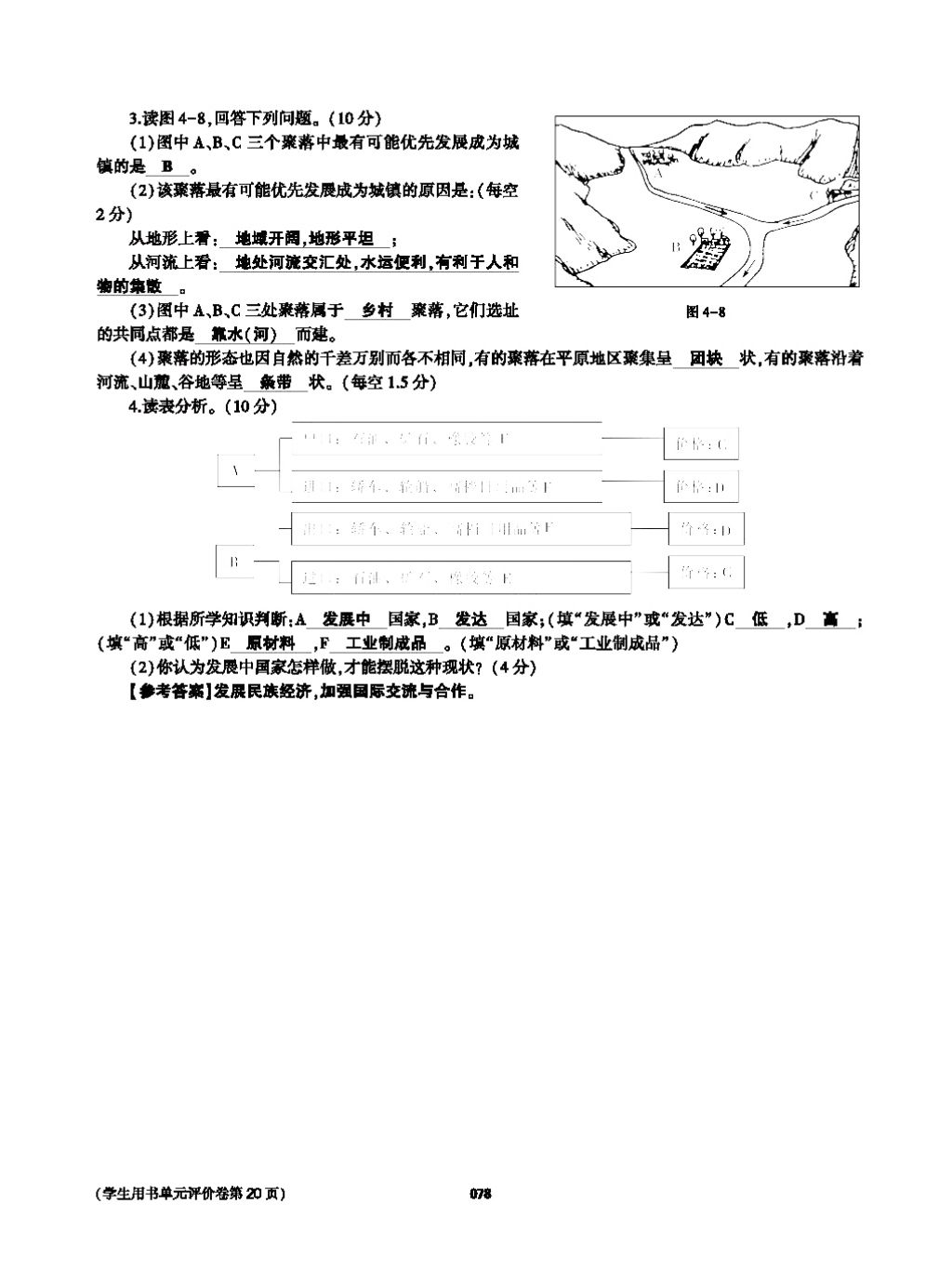 2017年基礎(chǔ)訓(xùn)練七年級地理上冊人教版大象出版社 第四章