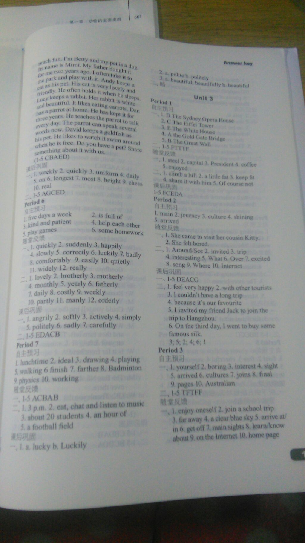 2017年初中英語(yǔ)課課練八年級(jí)上冊(cè)河南版 參考答案第10頁(yè)