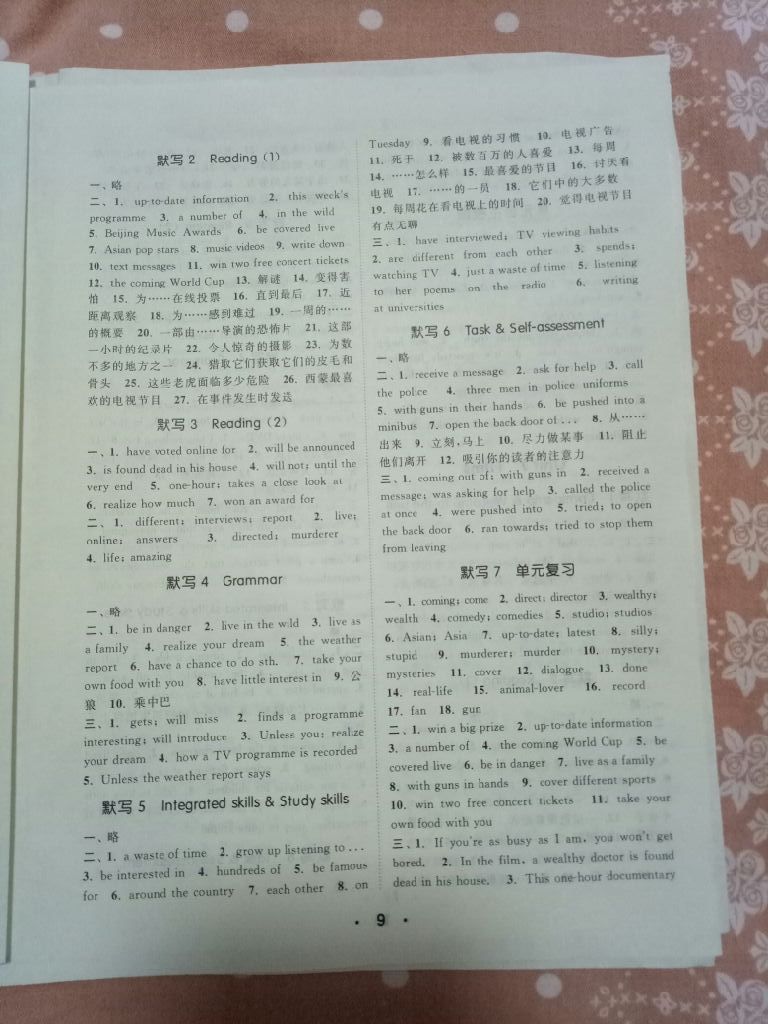 2017年通城學(xué)典初中英語默寫能手九年級上冊譯林版 參考答案第6頁