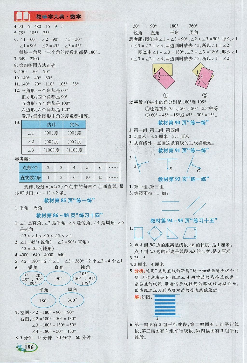 2017年教学大典四年级数学上册苏教版 参考答案