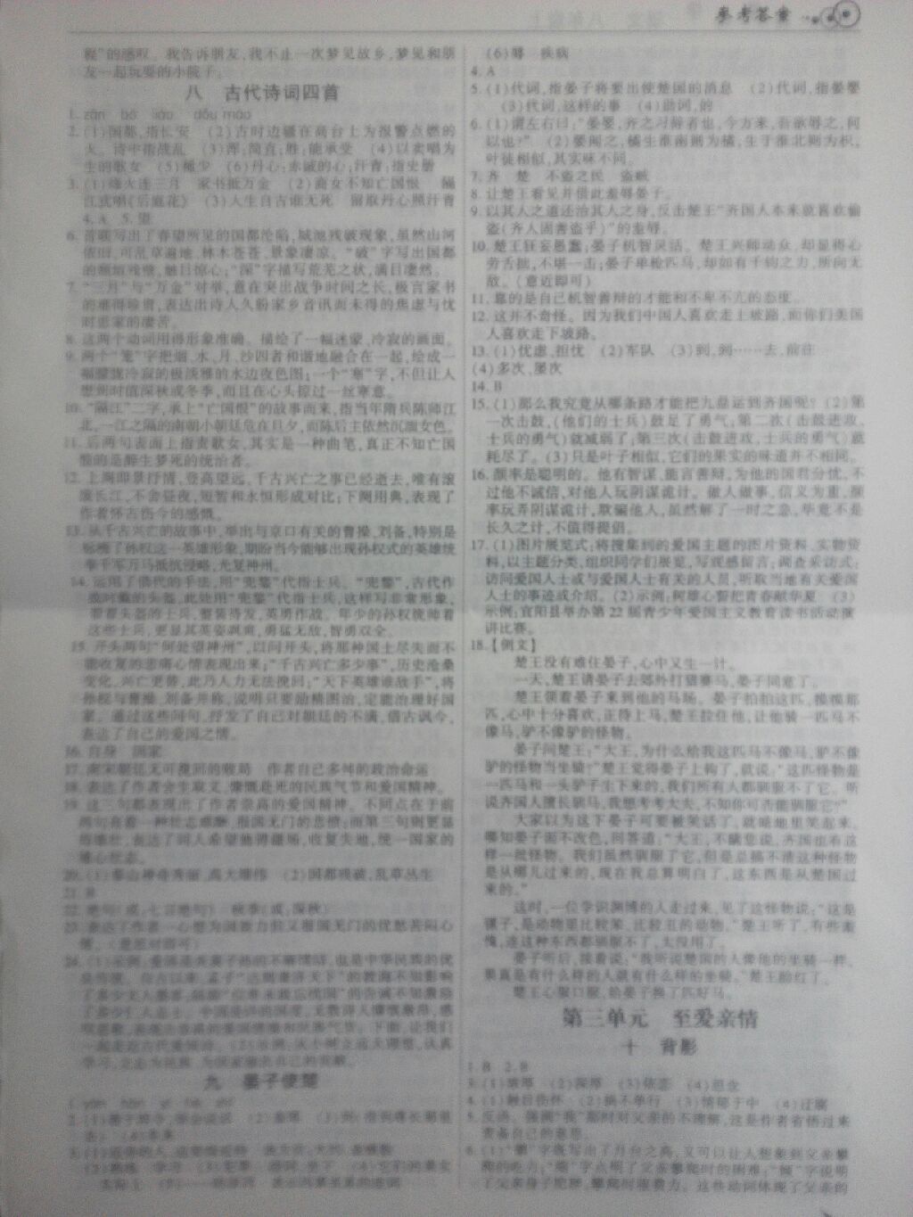 2017年課堂導(dǎo)學(xué)八年級(jí)語(yǔ)文上冊(cè)蘇教版北京時(shí)代華文書(shū)局 參考答案第3頁(yè)