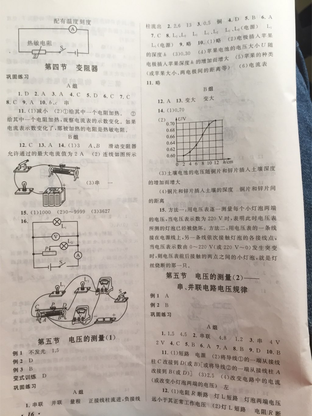 2017年拓展與培優(yōu)八年級科學上冊浙教版 參考答案第4頁