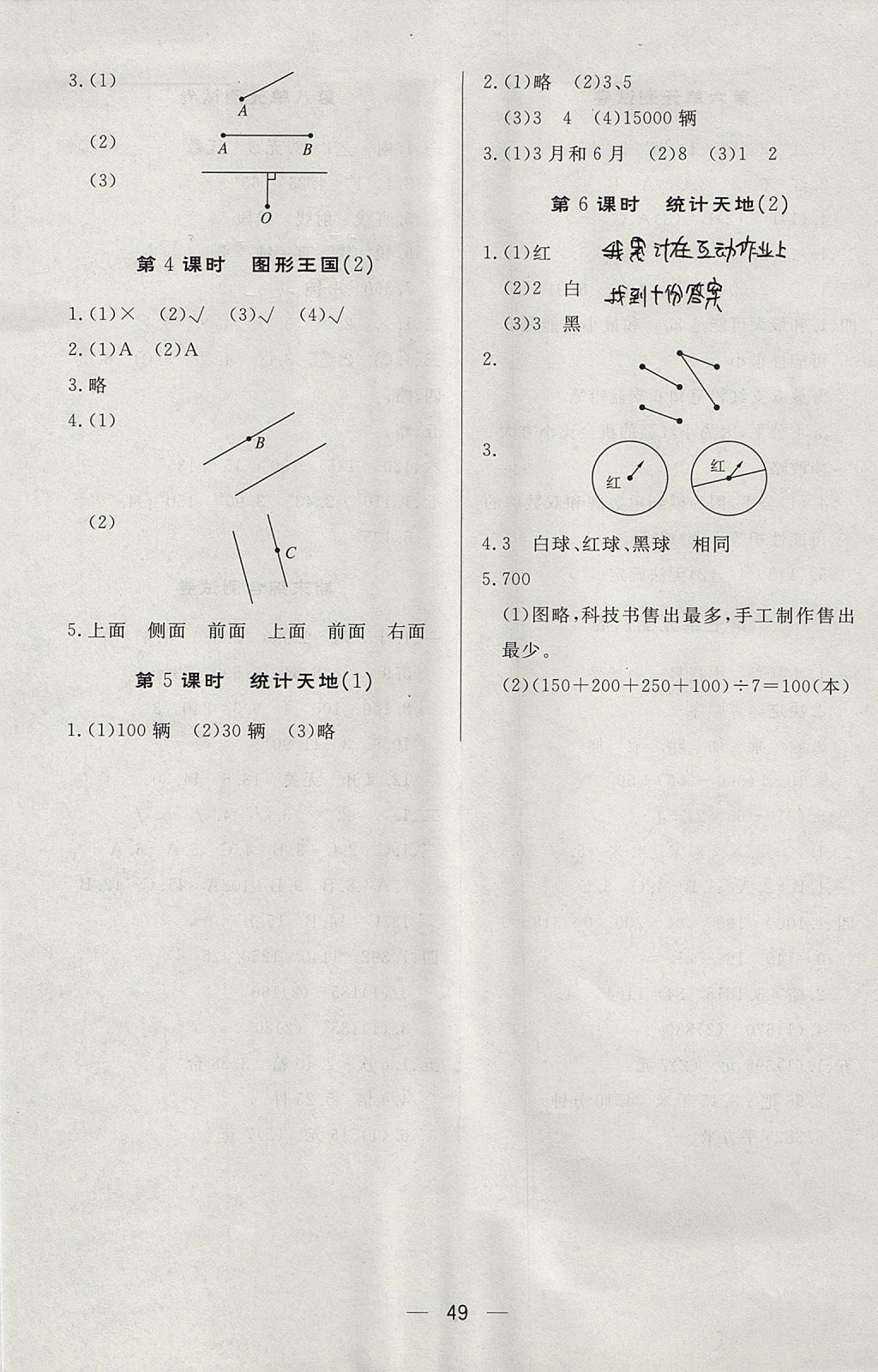 2017年簡易通小學(xué)同步導(dǎo)學(xué)練四年級數(shù)學(xué)上冊蘇教版 參考答案