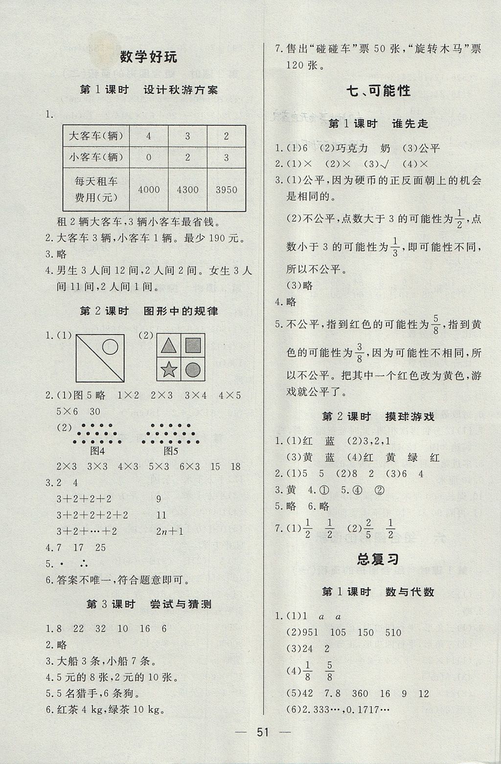 2017年簡(jiǎn)易通小學(xué)同步導(dǎo)學(xué)練五年級(jí)數(shù)學(xué)上冊(cè)北師大版 參考答案