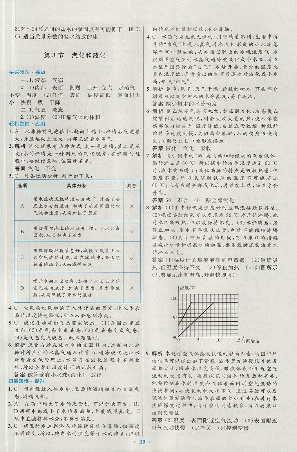 2017年初中同步测控优化设计八年级物理上册人教版 参考答案