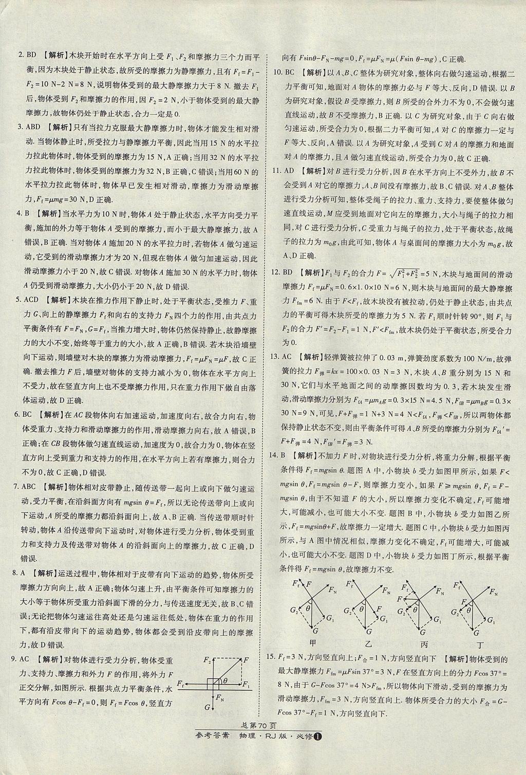 2018年萬(wàn)向思維百?gòu)?qiáng)名校統(tǒng)一卷物理必修1人教版 參考答案第26頁(yè)