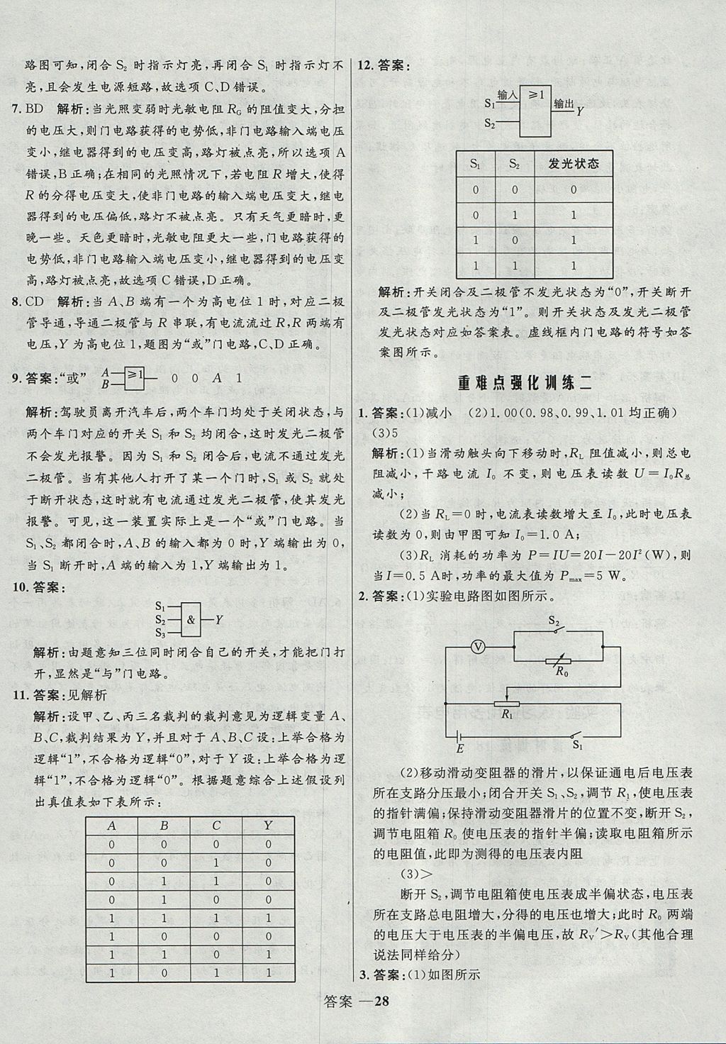 2018年高中同步測控優(yōu)化設(shè)計物理選修3-1人教版 參考答案