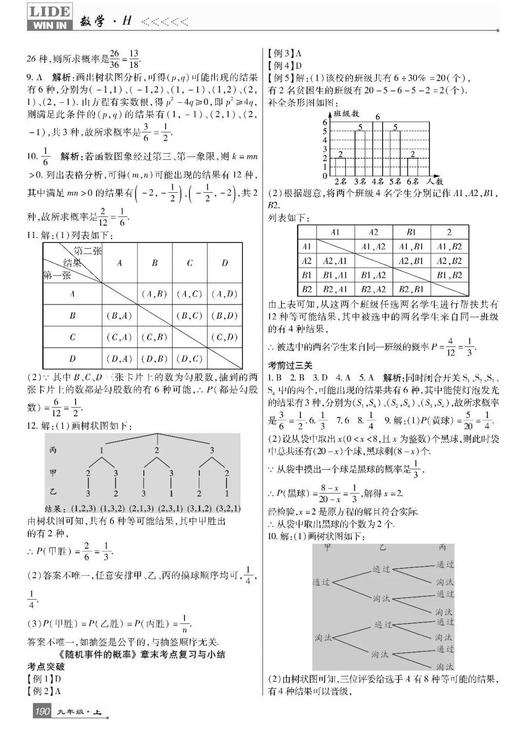 2017年巴蜀英才課時(shí)達(dá)標(biāo)講練測(cè)九年級(jí)數(shù)學(xué)上冊(cè)華師大版 參考答案第34頁(yè)