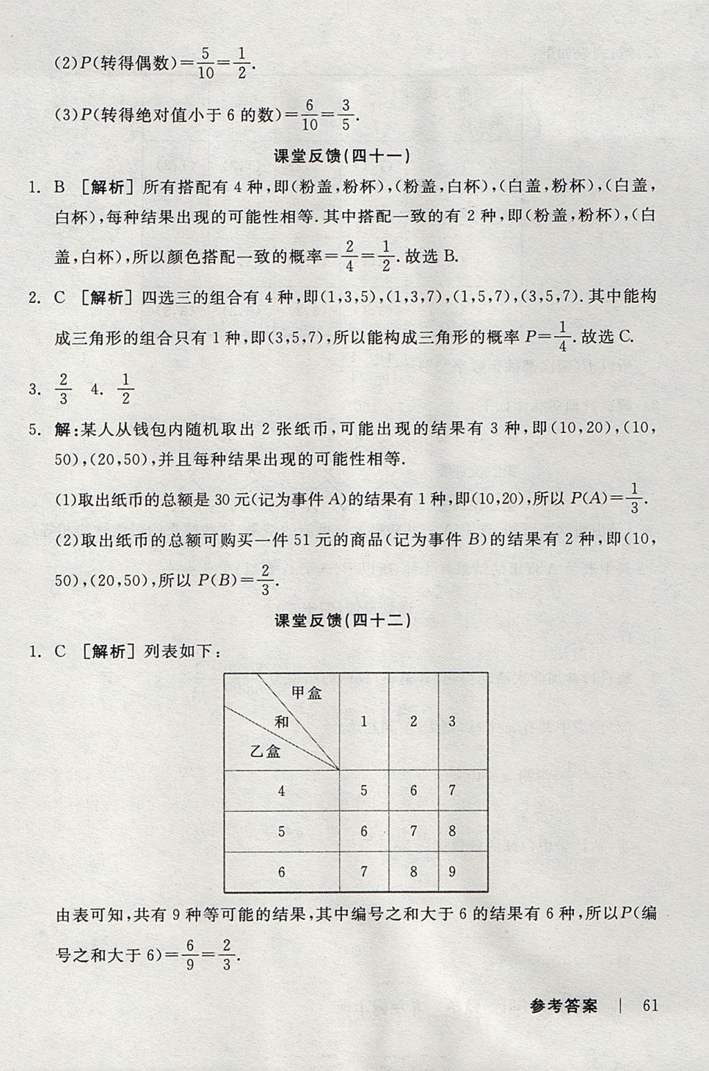 2017年全品學(xué)練考九年級(jí)數(shù)學(xué)上冊(cè)人教版 參考答案第31頁