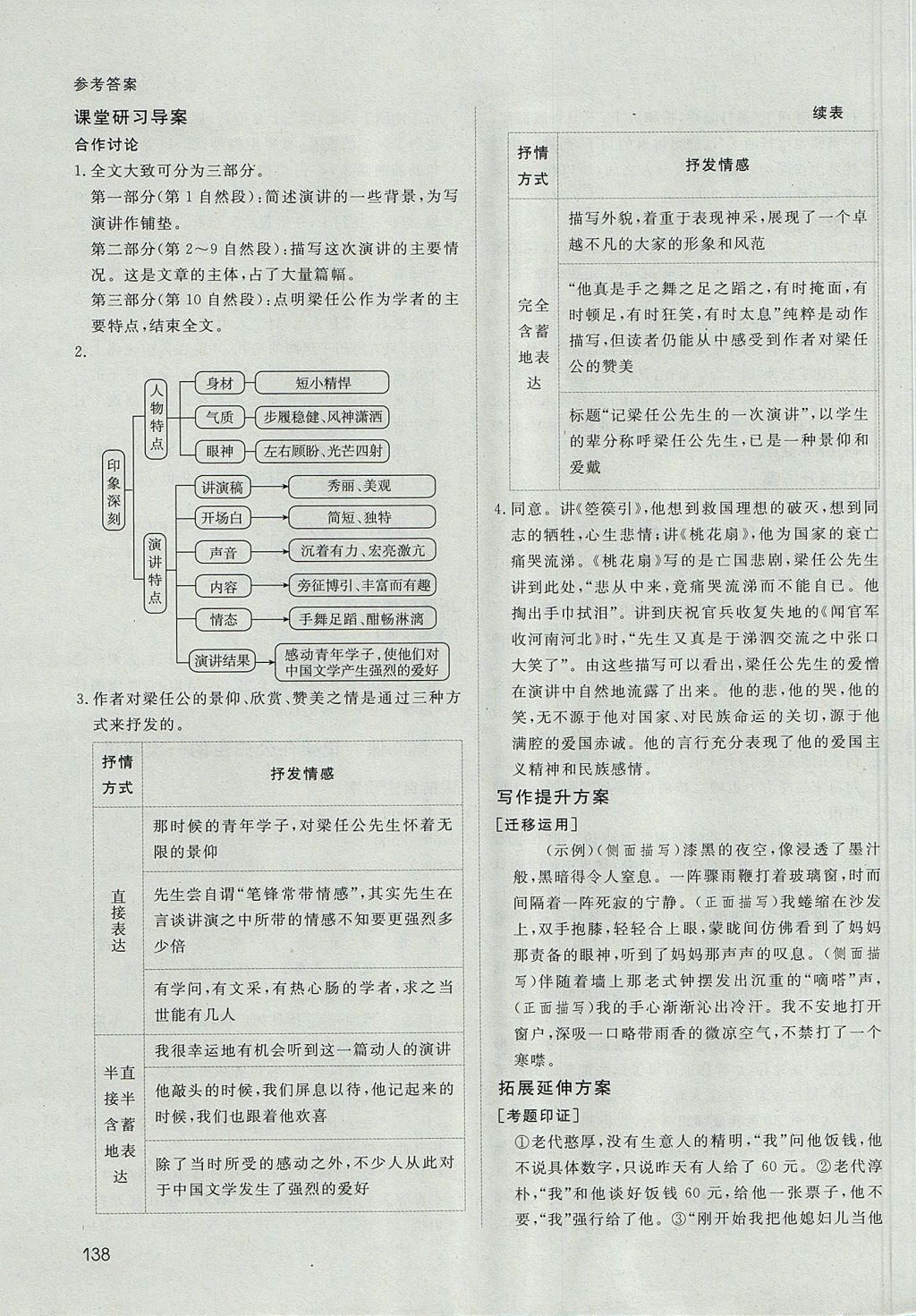 2018年名師伴你行高中同步導(dǎo)學(xué)案語文必修1人教版 參考答案第11頁