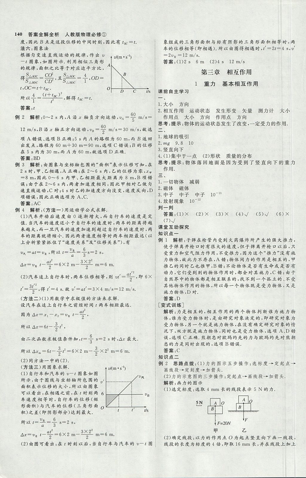 2018年師說高中同步導(dǎo)學(xué)案物理必修1人教版 參考答案第12頁