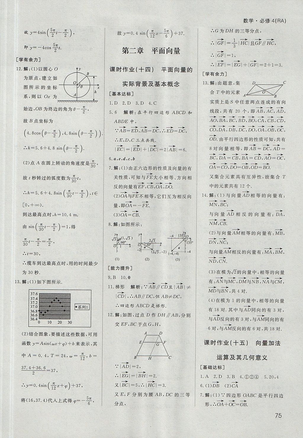 2018年名師伴你行高中同步導學案數(shù)學必修4人教A版 參考答案第39頁