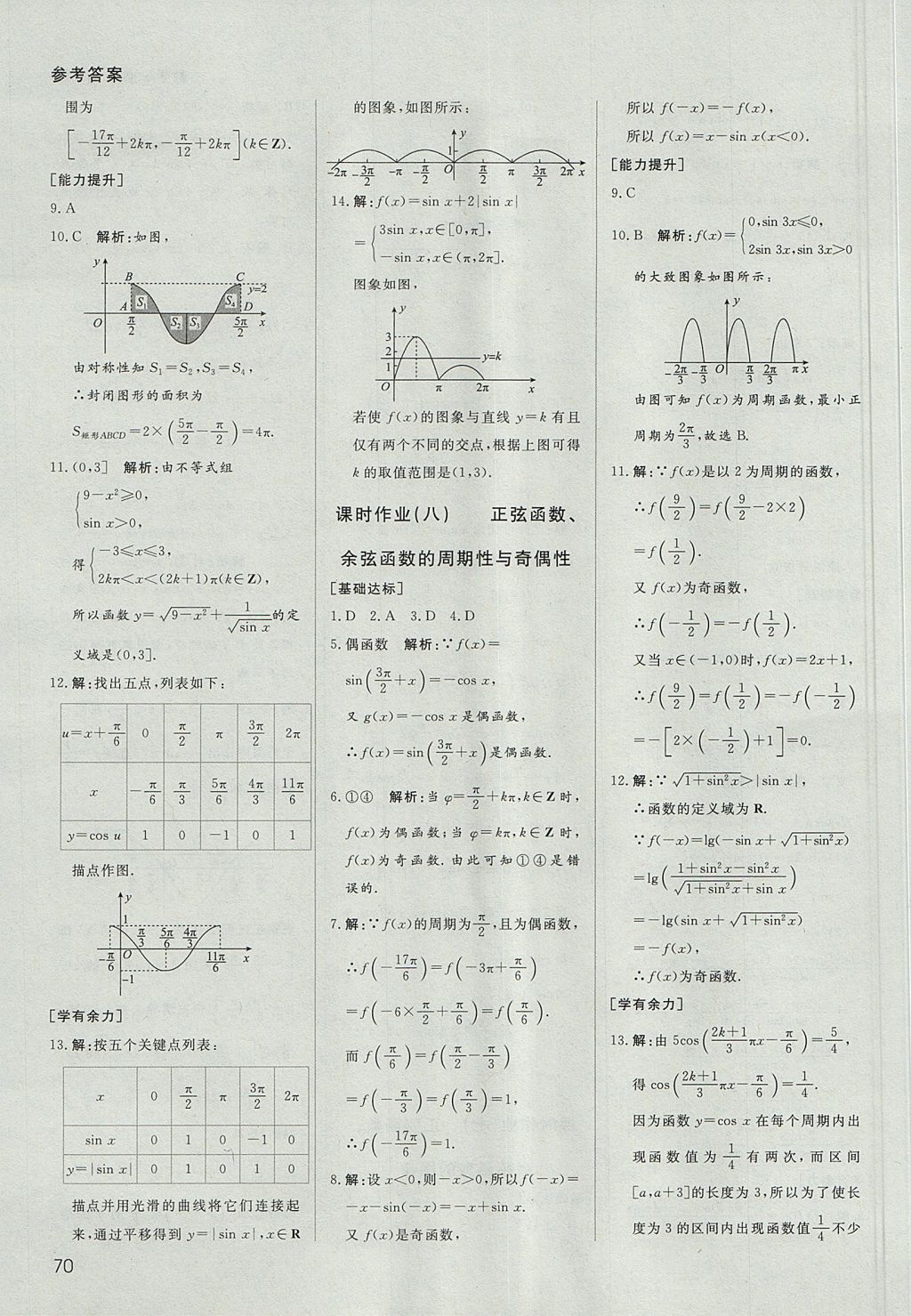 2018年名師伴你行高中同步導(dǎo)學(xué)案數(shù)學(xué)必修4人教A版 參考答案第34頁