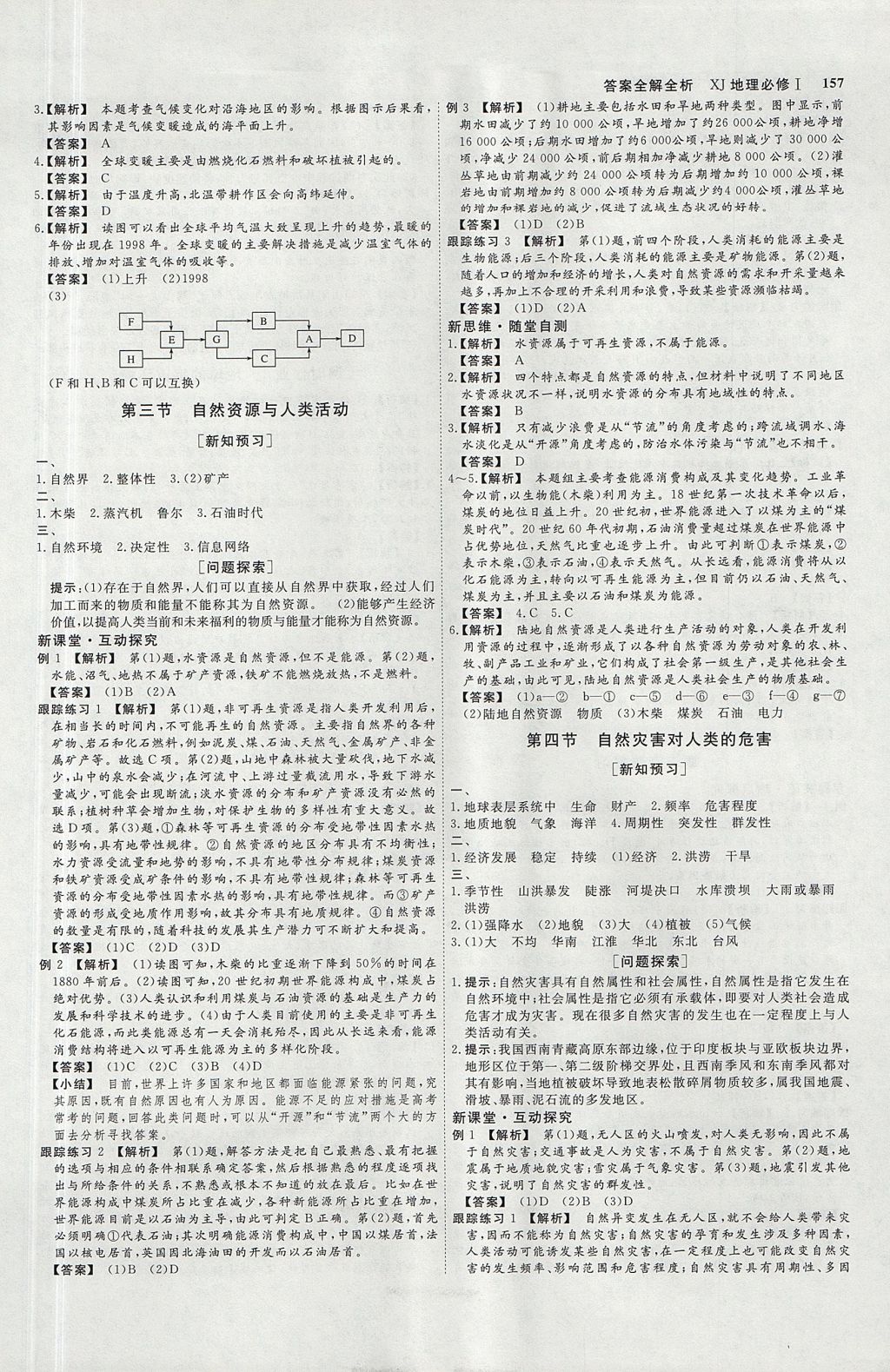 2018年師說高中同步導學案地理必修1湘教版 參考答案第13頁