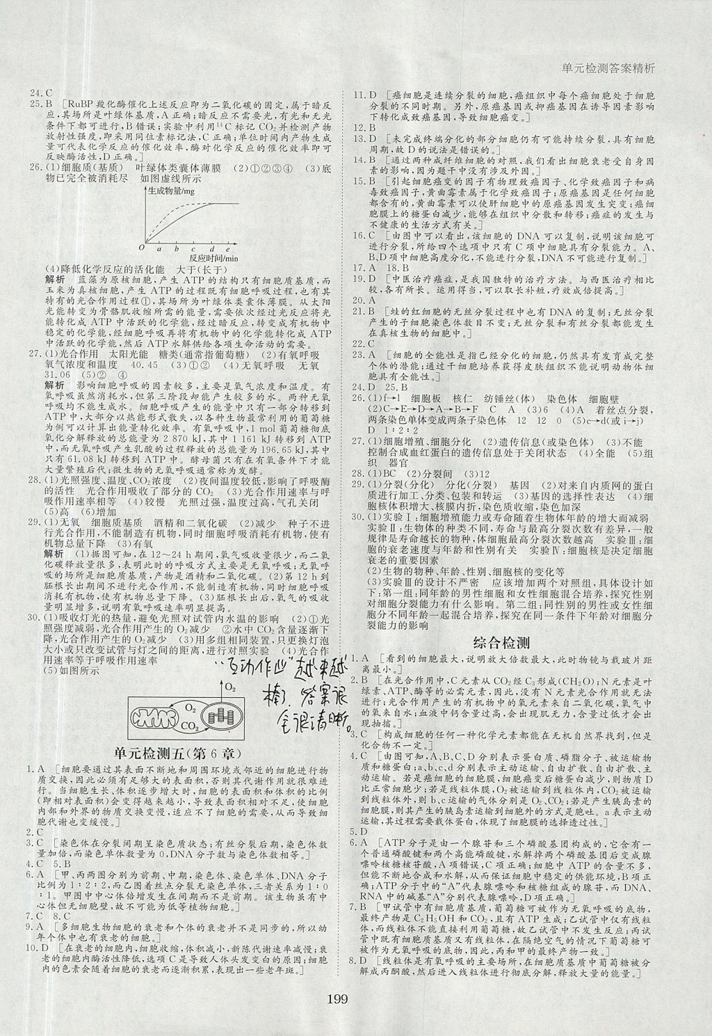 2018年步步高學(xué)案導(dǎo)學(xué)與隨堂筆記生物必修1人教版 參考答案第23頁