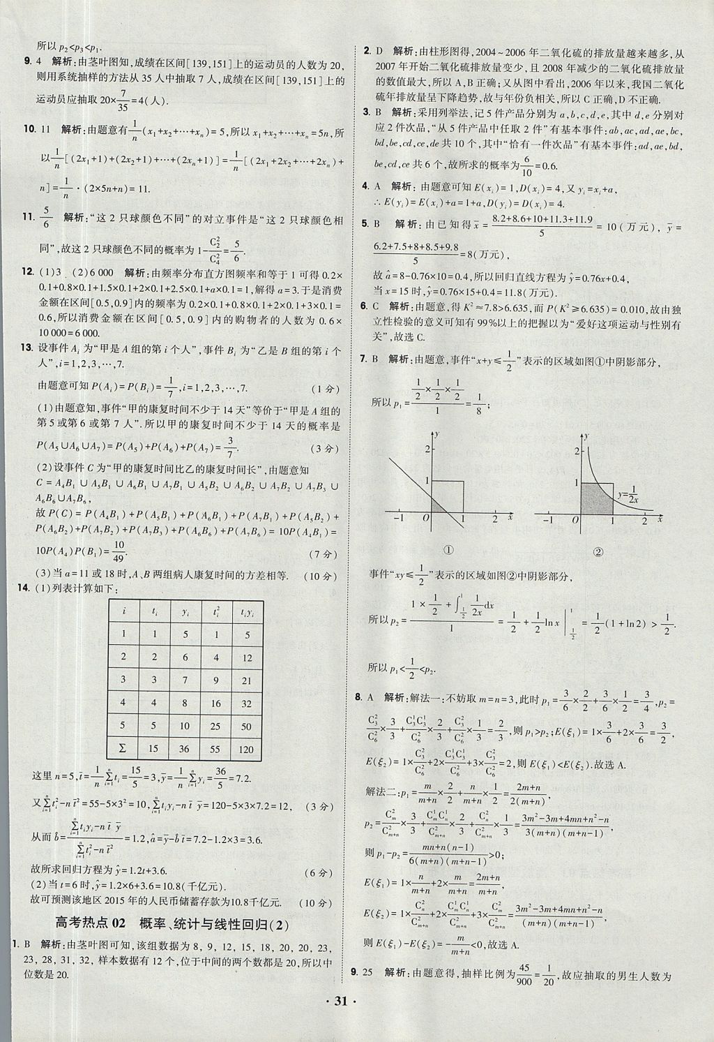 2018年經(jīng)綸學(xué)典黑白題高中數(shù)學(xué)必修3人教版 參考答案第31頁(yè)