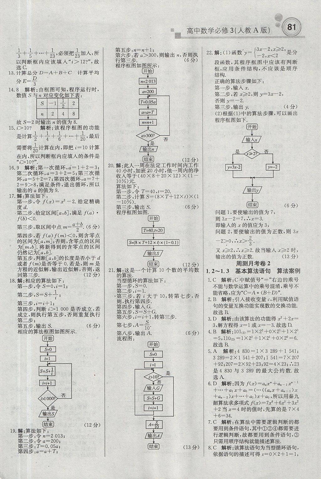 2018年輕巧奪冠周測月考直通高考高中數學必修3人教A版 參考答案第11頁