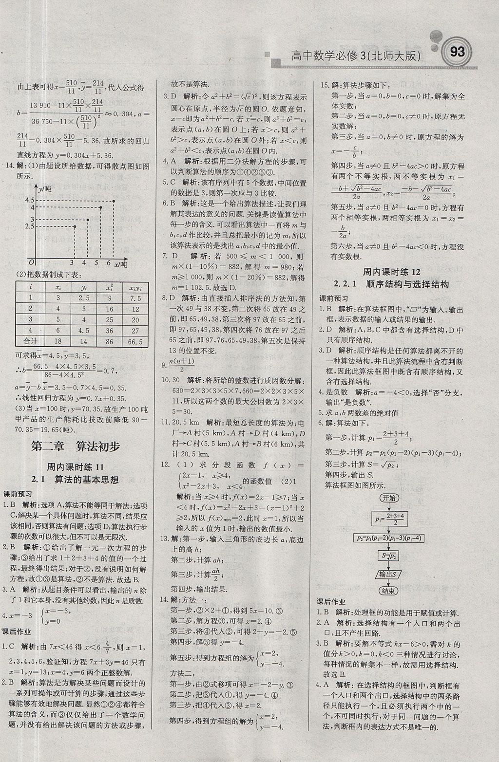 2018年輕巧奪冠周測月考直通高考高中數(shù)學(xué)必修3北師大版 參考答案第7頁