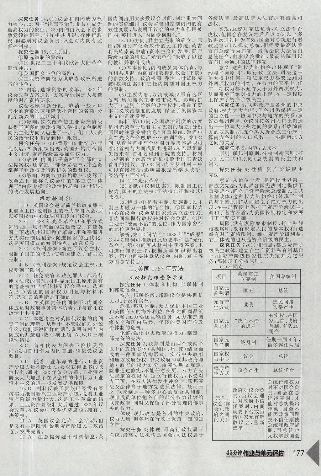 2018年紅對(duì)勾45分鐘作業(yè)與單元評(píng)估歷史必修1人民版 參考答案第21頁(yè)