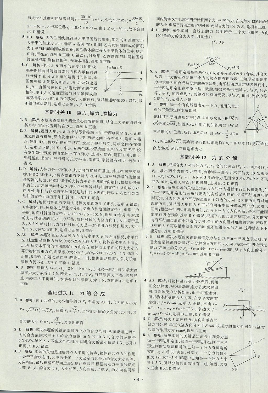 2018年經(jīng)綸學(xué)典黑白題高中物理必修1、必修2人教版 參考答案第4頁