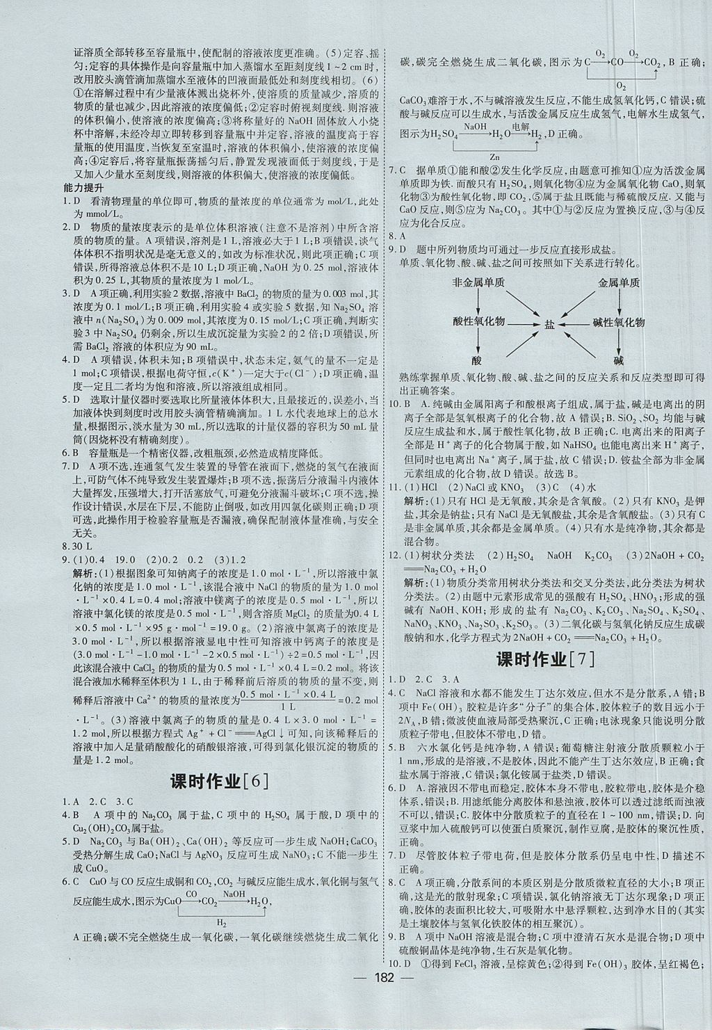 2018年成才之路高中新課程學(xué)習(xí)指導(dǎo)化學(xué)必修1人教版 參考答案第2頁