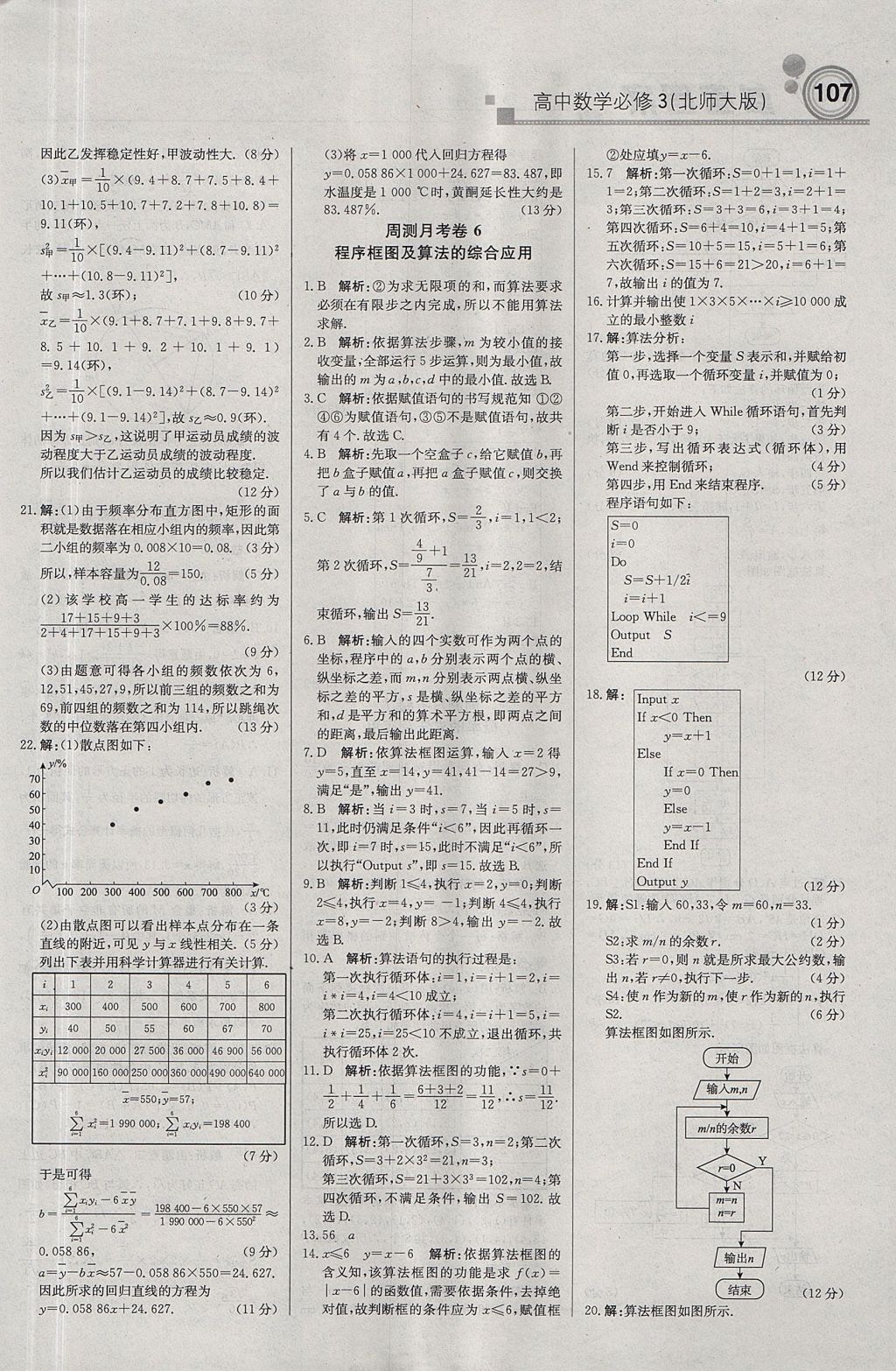 2018年輕巧奪冠周測月考直通高考高中數(shù)學(xué)必修3北師大版 參考答案第21頁