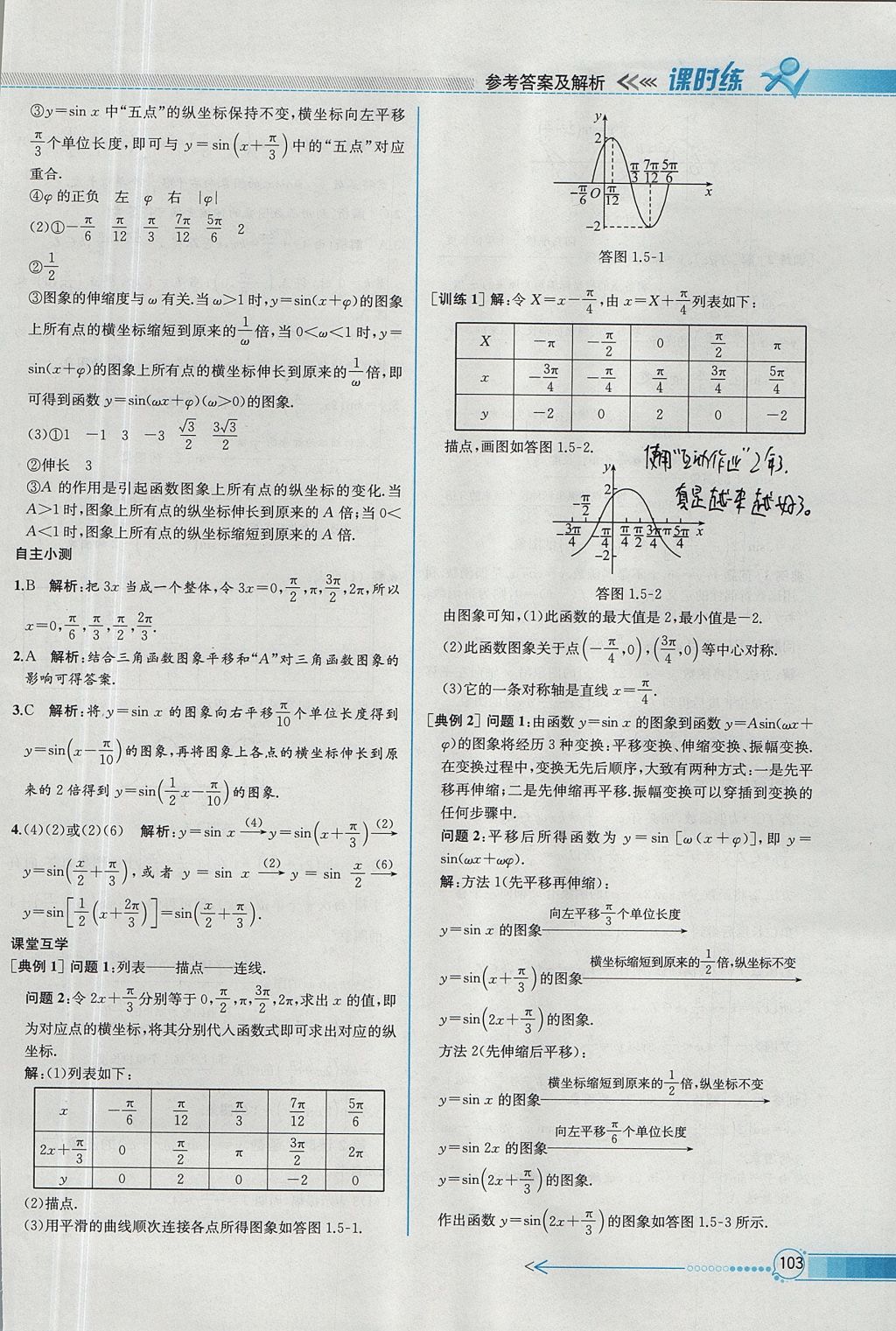 2018年同步導學案課時練數(shù)學必修4人教A版 參考答案第17頁