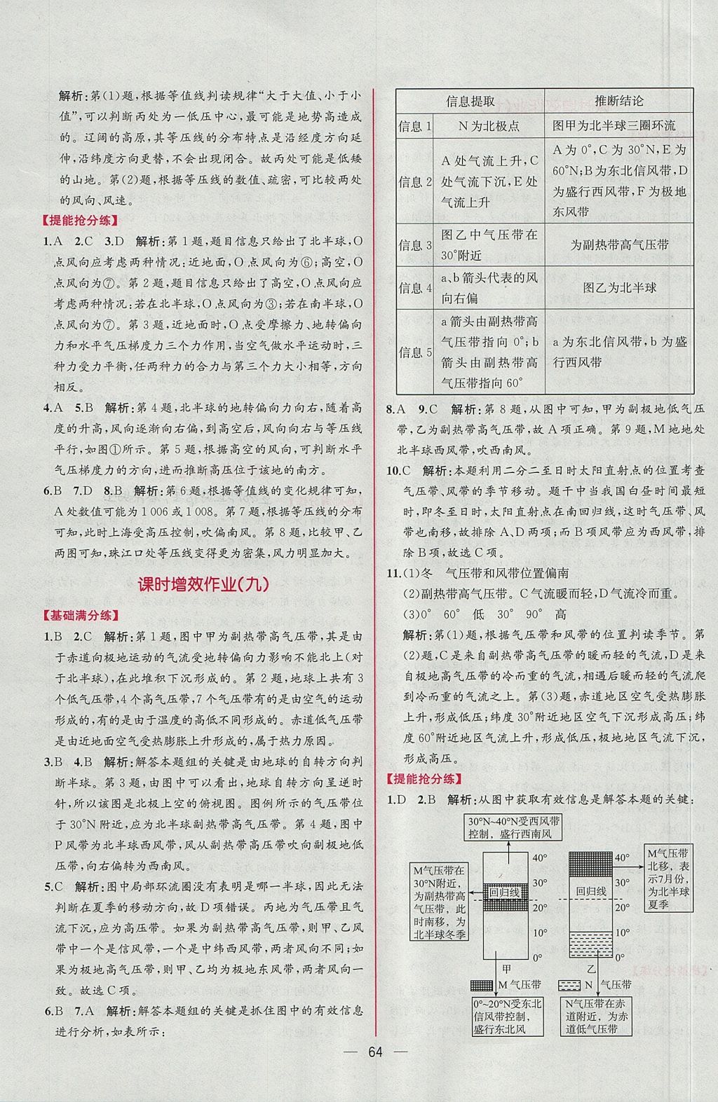 2018年同步導(dǎo)學(xué)案課時(shí)練地理必修1人教版 參考答案第26頁